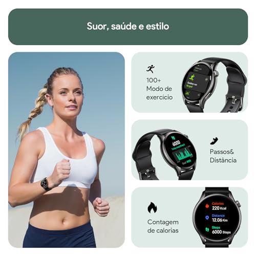 Relógio Inteligente Tranya LS 1.43“ AMOLED Display, IP68 à Prova d‘Água, Bateria de 7-10 Dias, Monitoramento Esportivo, Chamadas Bluetooth, Notificações, Smartwatch - Imagem 3