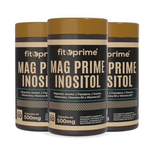 Kit 3x Mag Prime Inositol 500mg 60 Cápsulas