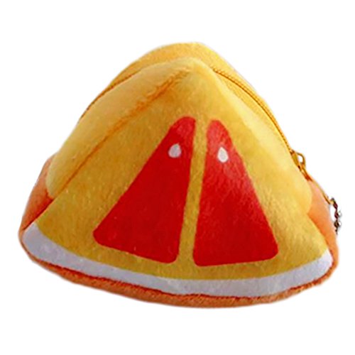 Preisvergleich Produktbild Joyfeel buy 1 Stück Reißverschluss Geldbörse Damen Kleine Brieftasche Kosmetiktasche Münzen Beutel Orange Form Münzbörse für Frauen Kind, 10 * 7 cm