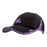 adidas womens Adizero II Cap, Black/ Shock Purple/ Raffia Print, One Size