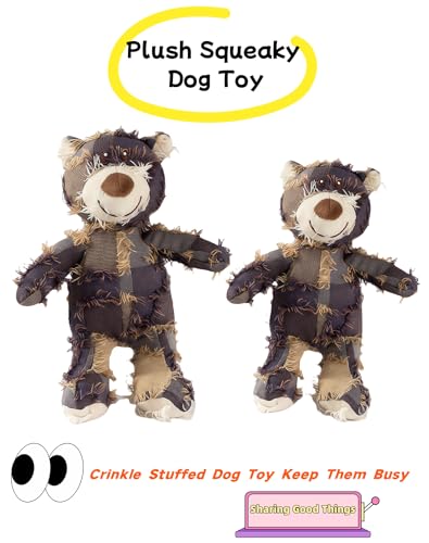 Juguete indestructible robusto oso de peluche para perros miniatura 3