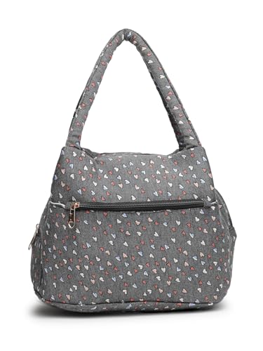 Image of ENSAC Women's Printed Fabric Handbag | Trendy Shoulder Bag for Daily Use | Lightweight, Spacious & Stylish Purse for Office, Shopping, & Travel