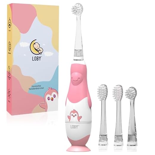 Loby Elektrische tandenborstel kind - Baby tandenborstel - Met Timer - 0 t/m 4 Jaar - Roze