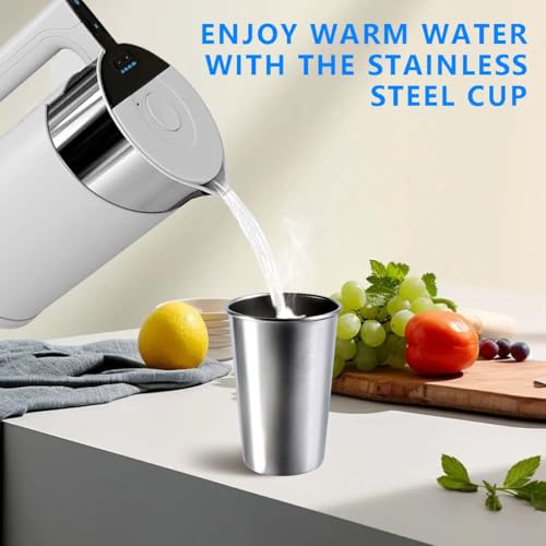 KISEER 5 Pack 16 Ounce Stainless Steel Pint Cups Shatterproof Cup Tumblers Unbreakable Metal Drinking Glasses for Bar, Home, Restaurant