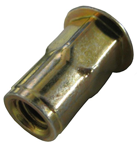 SH10-32-130 Steel Half-HEX Body Thin-NUT, Gold ZINC W/ .020 to .130 Grip Range (Pack of 100)