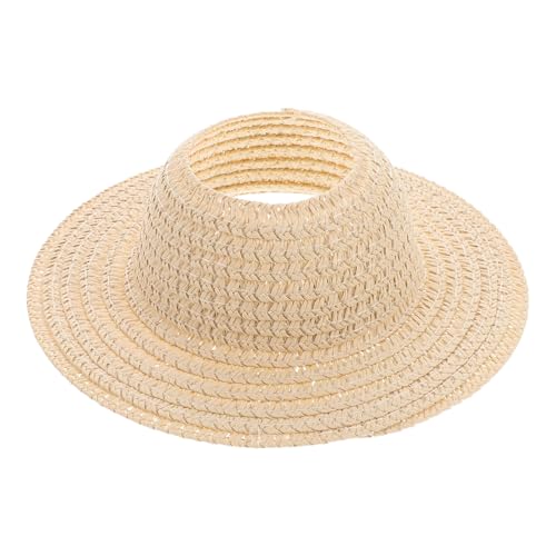Chapeau paille miniature poupée accessoire décoration maison de poupée été