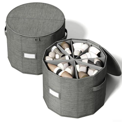 Boîte de rangement cylindrique chaussures pour libérer l'espace au sol