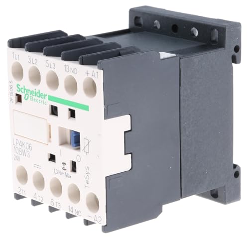 Minicontacteur tripolaire 6A 24V DC pour circuit de commande industriel