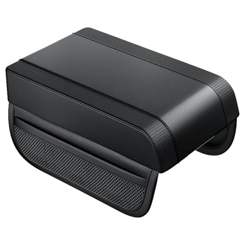 Reposabrazos del coche Almohadilla Reposabrazos Coche, Soporte Teléfono, Soporte Central Codo, Almohadilla Suave Mano, Extensor, Accesorios Interiores(Black)