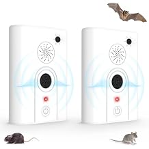 2-Pack Powerful Ultrasonic Bat Repellent Plug in, Effective Bat Deterrent for Attic and Indoor Use, Safe for Humans & Pets, Home Bats Keep Away Devices 2