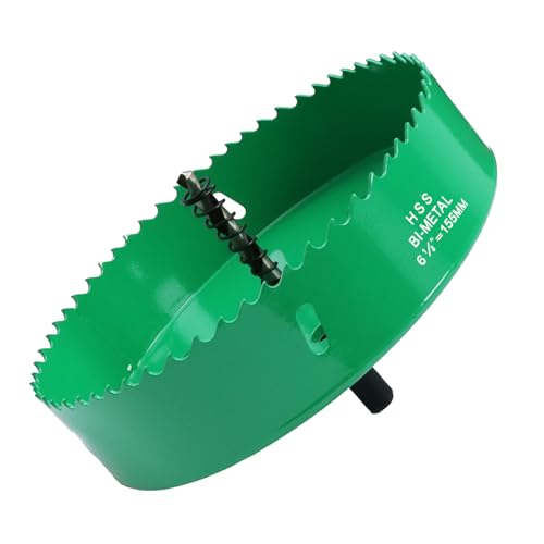 6.1 Inches/155mm Bi-Metal Hole Saw with Arbor &amp; Pilot Bit