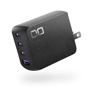 CIO NovaPort QUADⅡ 100W 4ポート 急速充電器 [世界最小級 CIO独自技術 NovaIntelligence NovaEngine搭載] USB-typeC×3 type-A×1 ACアダプター コンセント 軽量 Macbook Pro Windows iPhone 17 / Air / 16 / 15 Android Galaxy iPad ノートPC (ブラック)