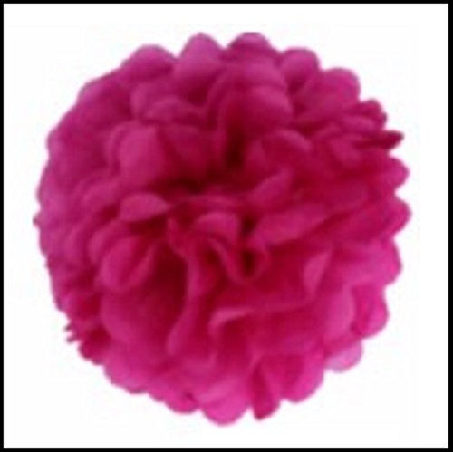 All the Small Things Tissue Paper Flower Pom Pom Wedding Party Christmas Decoration 3 sizes (Dark Pink, 10" Approx)