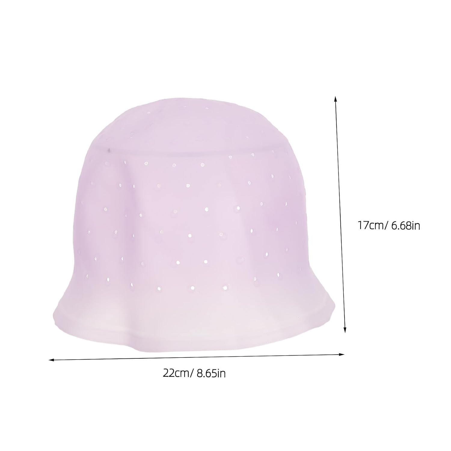 2pcs Hair Coloring Highlighting Cap: Reusable Silicone Pull Through Caps with Hole for Hair Coloring - Salon Hairdressing Tool Kit Supplies for Home Purple