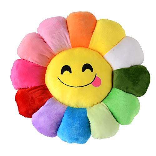 Smile Face doux Fleur de sol Taie d'oreiller Coussin d'assise Kid assis Chaise de taie d'oreiller Canapé Coussinets pour pour chambre de fille et bébé Chambre d'enfant Décoration - 40cm Cover