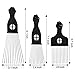 MODSIGHT Afro Pick for Curly Hair, 3 Pack Metal Hair Comb for Hair Styling Women/Men, Black (Plastic, Metal)