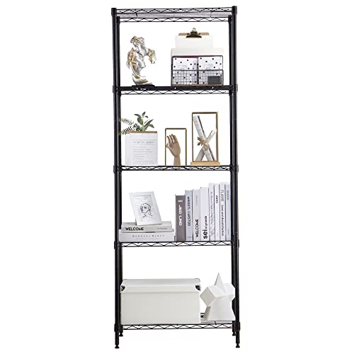 Mzg Steel Heavy Duty 5-Tier Utility Shelving Unit Steel Organizer Wire Rack For Home,Kitchen,Office (24-In W X 14-In D X 63-In H) #TOP3