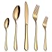 Berglander Set de Cubiertos de Acero Inoxidable 30 Piezas con Chapado en Oro de Titanio, Set de Cubiertos de Color Dorado, Cubiertos, Servicio de cubertería para 6 (30 Piezas)