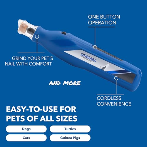 Dremel 7350 Pet 3.6V Cordless Nail File Grinder 1 Speed Easy to Use Safe, Silent, Lightweight Kit with 2 Grind Accessories, 1 Safety Guard and 1 USB Cable for Large, Medium, Small Dogs and Cats - Image 3