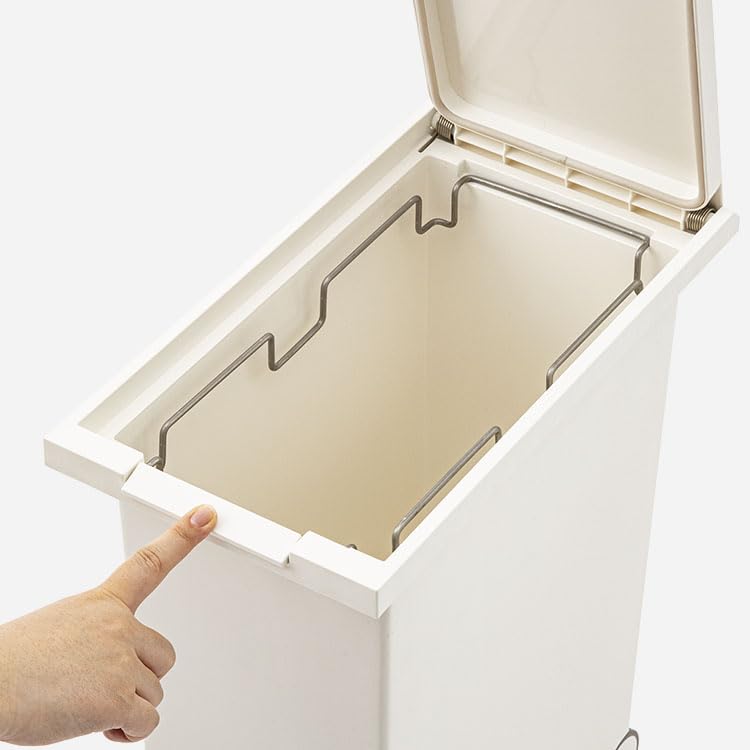 Amazon｜[ケユカ] KEYUCA 防臭ダストボックス L ホワイト (30Lゴミ袋