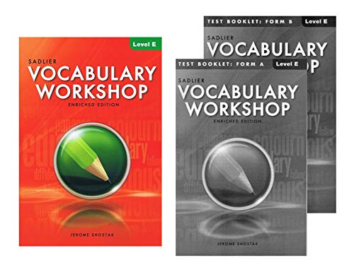 (P0103) Vocabulary Workshop Enriched Edition Student Book with Test Booklet Form A&B Level E - Grade 10