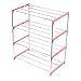 Zcm Zapatero Sencillo Acero Inoxidable Multi Capa Zapatero no Tejidos Fácil Ensamble Estante de Almacenamiento Organizador Accesorios Zapatero Percha (Color : Nordic Pink 4 Tiers)