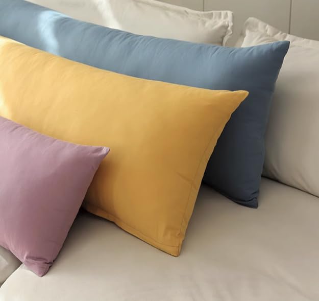 WeiWeiLee Long Bed Bolster Pillows Side Sleeping Body Pillow Sofa Rest Reading Pillow Soft Lumbar Back Cushion Backrest Pillow (Blue, 30×60cm/11.8