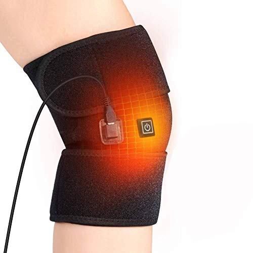 Knee Heating Pad, USB Heating Knee Brace Support for Arthritis, Heated Knee Wrap Thermal Therapy to Warm Joint Relief Pain of Knee Stiff, Arthritis, Strains, Fits Men and Women Knee Calf Leg Arm