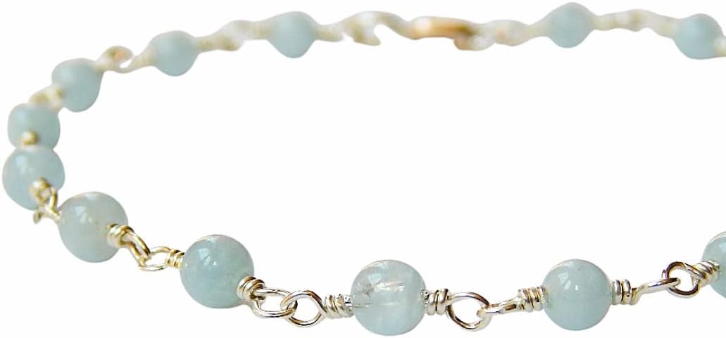 Aquamarine Bracelet in Sterling Silver