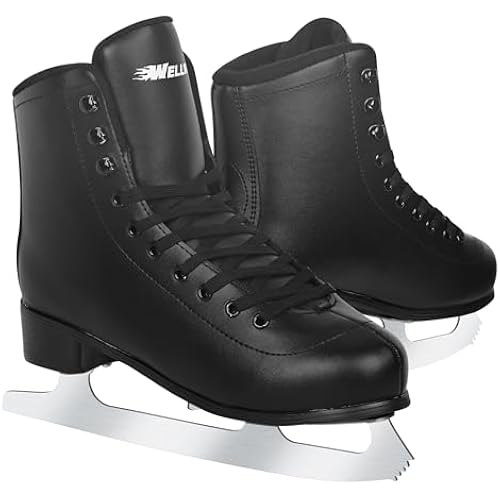 Ice Skates for Women, Adult Figure Skates for Men, Figure Skating Shoes with Velvety Lining for Indoor& Outdoor Rink,Ice Skates Size 5 6 7 8 9 10 11 and 2Y 3Y