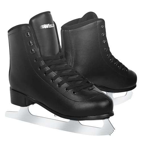 WELLWON Black Figure Skating Shoes