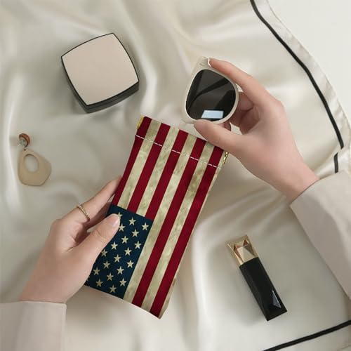 Image of 2 PCS Glasses Eyeglass Sunglasses Case Pouch Soft PU Leather Cute Aesthetic with Cleaning Cloth for Boys Men Man