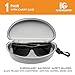 KleenGuard™ V30 Maverick™ Safety Glasses (56569), Smoke Lenses with KleenVision™ Anti-Fog coating, Black Frame, Carrying Case, Unisex Sunglasses for Men and Women