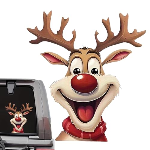 Pegatinas navideñas para coches,pegatinas navideñas para coches,Alce Navidad Ventana Pegatinas Navidad Decoración del coche | Accesorios para coches de Navidad, pegatinas navideñas para parachoques