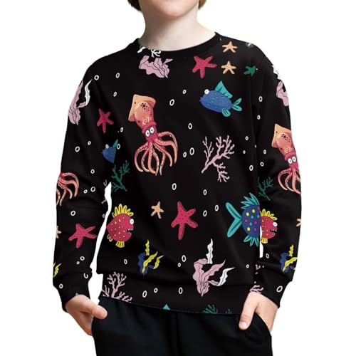 Modysero Casual Graphic Kids Hoodies Spring Fall Long Sleeve Loose Fit Pullovwer Hoodie for Boys3