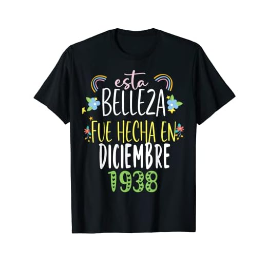 Hecha En diciembre 1938 Mujer Regalo 84 años Cumpleaños Camiseta