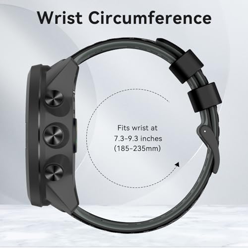 ISABAKE 24 mm Pasek do Suunto Traverse/7/9/9 Baro/9 Titanium/D5/Spartan Sport Wrist HR, silikonowy pasek do zegarka z szybkim zapięciem