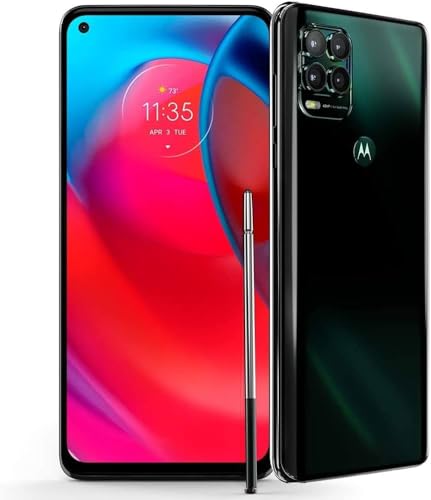 Motorola Moto G Stylus 5G (2021) XT2131 128GB Storage 4GB RAM 6.8" FHD+ Display 48MP Quad Camera Built-in Stylus 5G Connectivity Cricket Locked Green (Renewed)