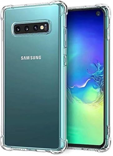 Image of BOXXO Flexible Back Cover for Samsung Galaxy S10 | Back Cover Transparent Clear Shockproof Case Four Corner Protection | Slim Protective Mobile Phone Cover for Samsung Galaxy S10