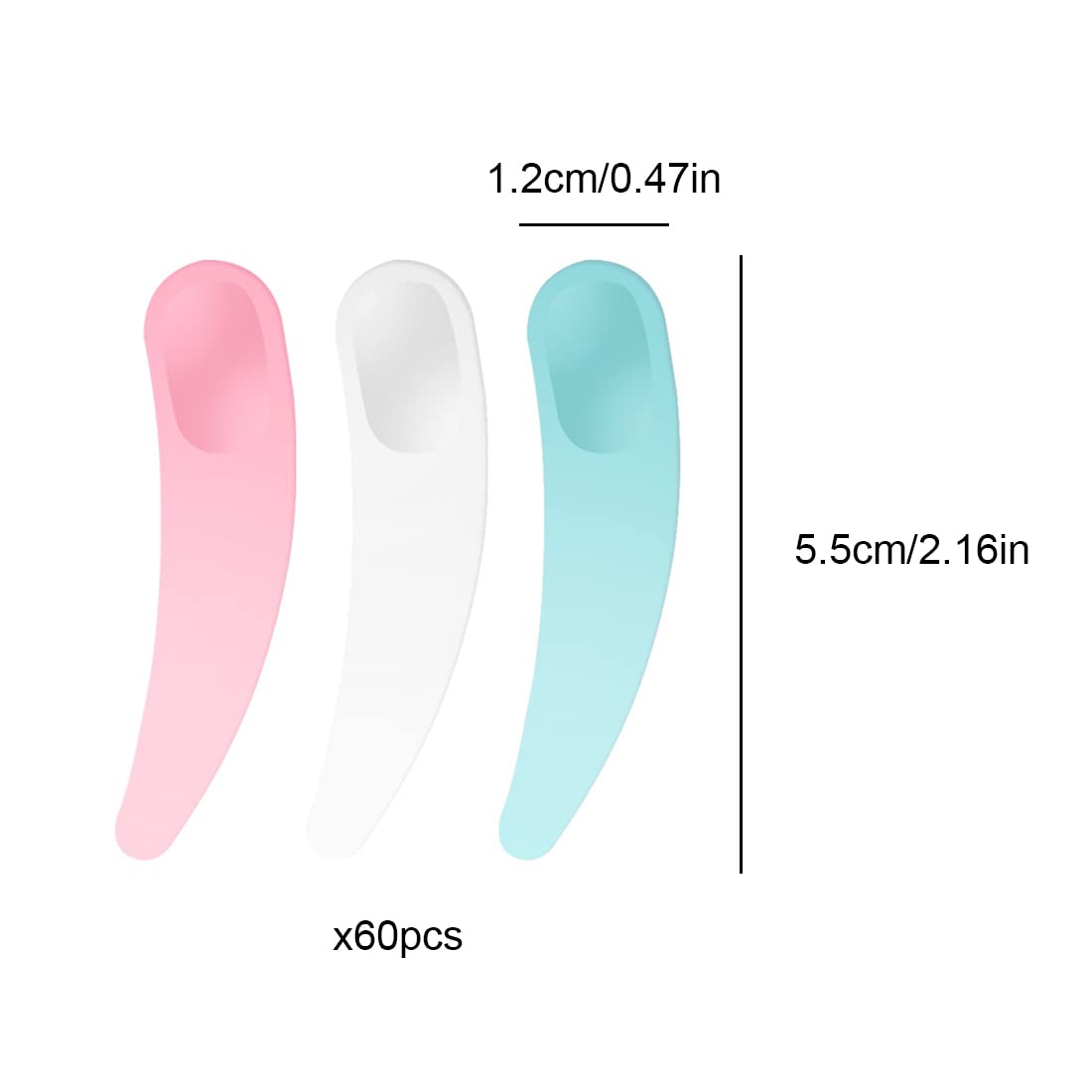 60pcs mini Spatules de maquillage crème pour le visage masque cuillère spatules en plastique cosmétique scoops pointe de spatules, Cuillère Pour Spatule à Crème,Cuillère De Beauté
