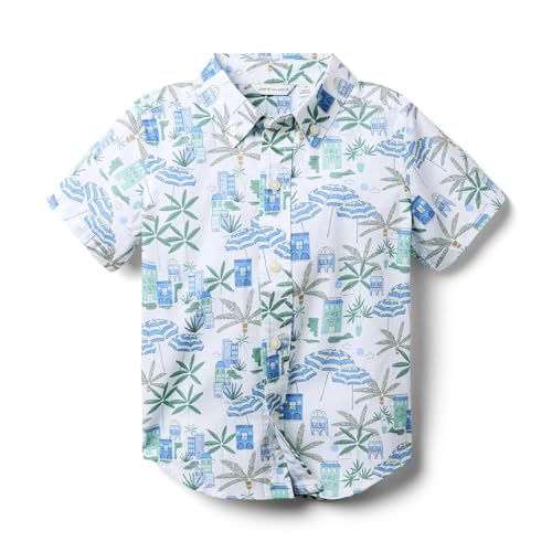 Janie and Jack Boys' Surfer Print Shirt (Toddler/Little Big Kid)
