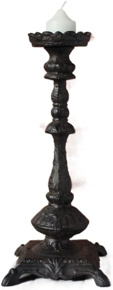 European Retro Nostalgic Candlestick cast Iron Classical Wax Table Antique Candle Home Decoration