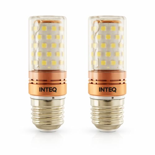 Inteq E27 LED Corn Bulb 6W Tricolor | Screw Base Bulb for Hanging and Wall Lights | 3 Lighting Modes Warm White Natural White Cool White | Soft Glow Energy Efficient Lamp | Pack of 2