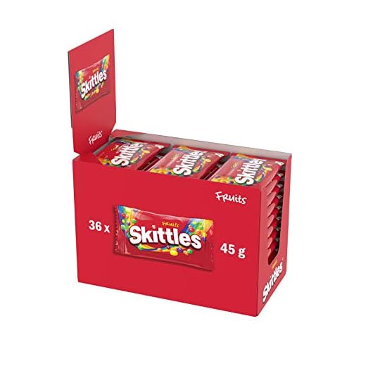 SKITTLES Chewies - Bonbons au goût Fruits - Grand format contenant 36 sachets de 45g - 1,620kg