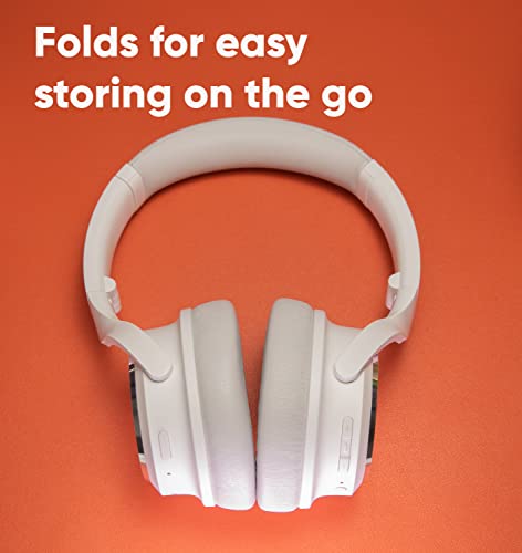 Image of WYZE Noise Cancelling Headphones, Over The Ear Headphones with Active Noise Cancellation, High-Fidelity Sound, Transparency Mode, Alexa Built-in, White