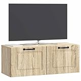 vidaXL Wandmontierter TV-Schrank Sonoma-Eiche 78,5 x 31 x 30 cm, Wohnzimmermöbel, moderner TV-Ständer, viel Stauraum, funktionale Medien-Einheit, platzsparendes Design, Holz-Unterhaltungszentrum