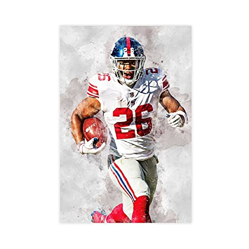 Saquon Barkley 6 Canvas Poster Bedroom Decor Sports Landscape Office Room Decor Gift Unframe: 12x18inch(30x45cm)