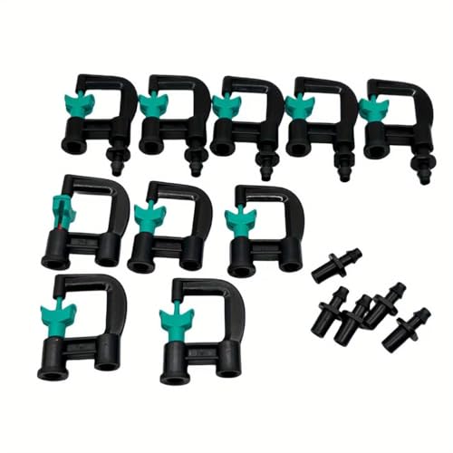 10Pack Micro Spray Adjustable Flow Irrigation Drippers, Garden Sprinkler Head Atomizers Sprinklers Drip Irrigation Misting Nozzles for Agriculture or Lawn Watering System