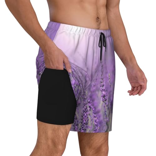 Short de bain séchage rapide violet lavande pour les vacances au soleil