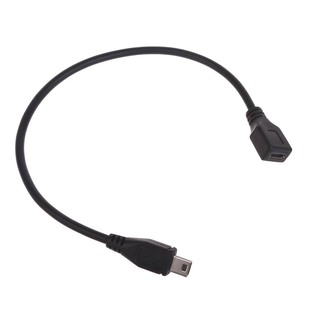 Mini USB męski na micro USB żeński kabel ładujący do rejestratora samochodowego nawigatora